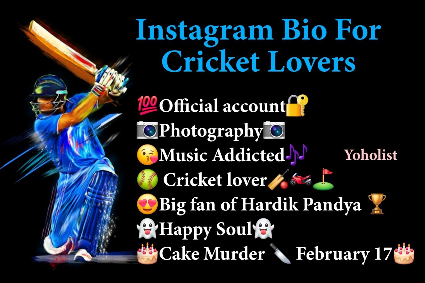 Cricket Bio For Instagram