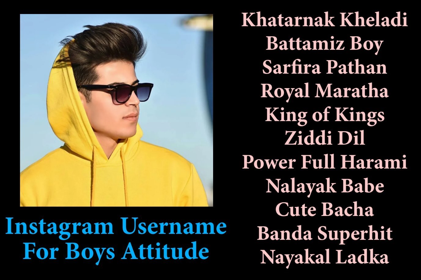 Instagram Username For Boys Attitude