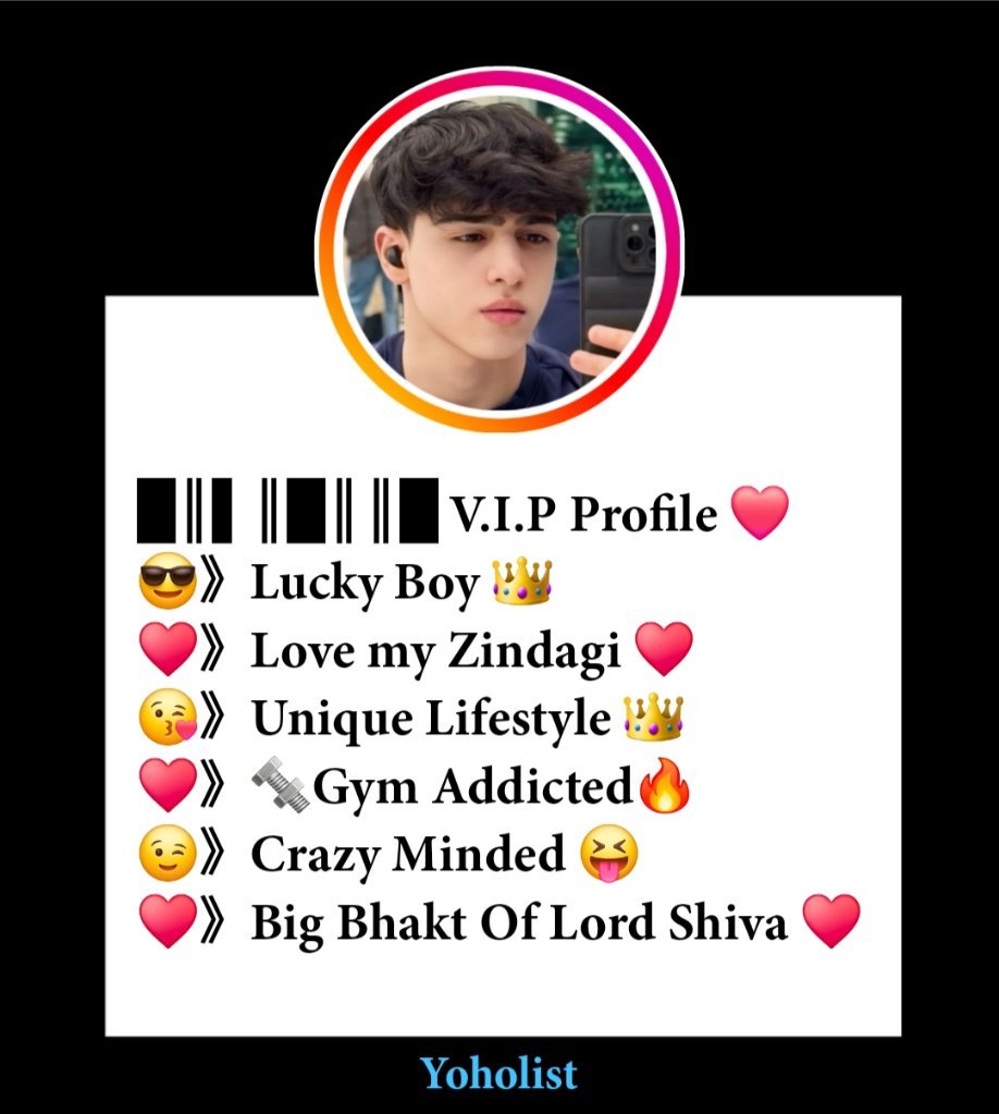 Instagram VIP Bio For Boys